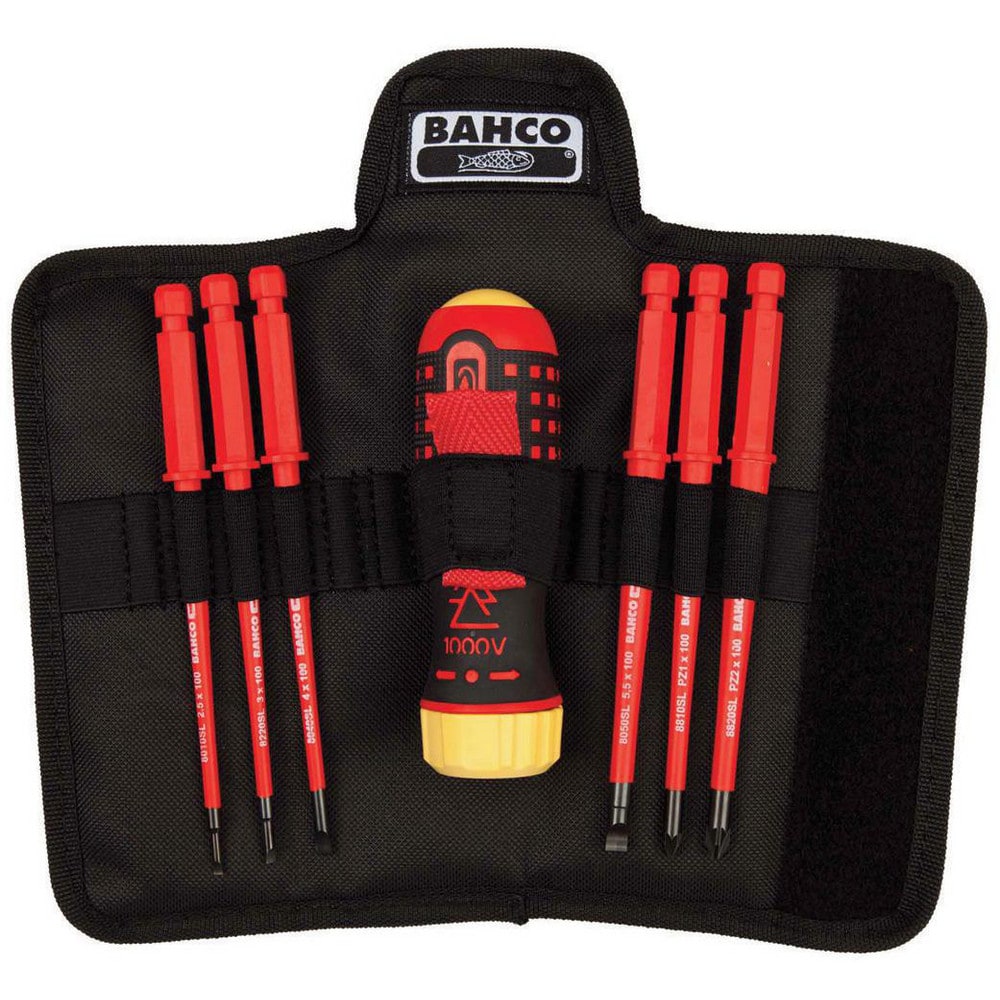 Screwdriver Sets; Screwdriver Types Included: Posidriv, Slotted; Container Type: Roll-Up Pouch; Tether Style: Not Tether Capable