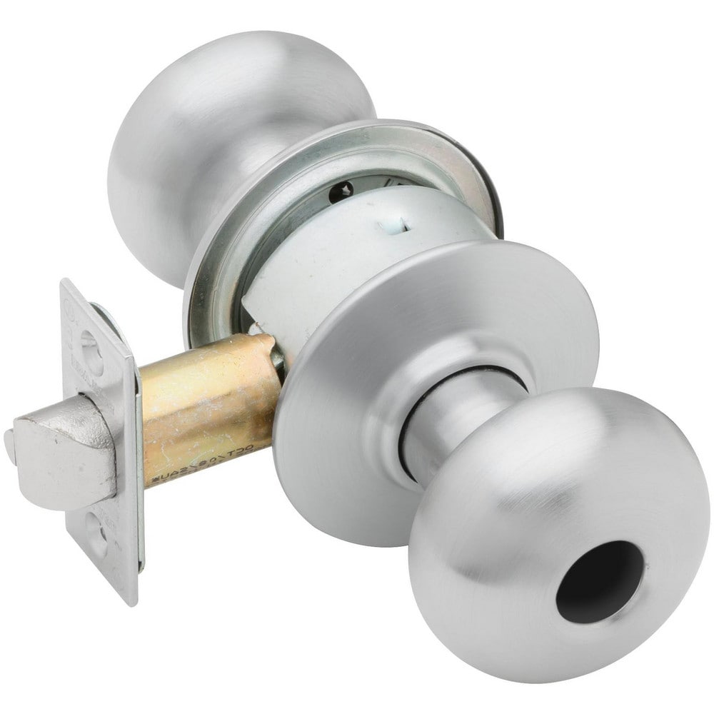 Knob Locksets; Type: Entrance; Key Type: Keyed Different; Material: Metal; Finish/Coating: Satin Chrome; Compatible Door Thickness: 1-3/8" to 1-7/8"; Backset: 2.375; Lockset Grade: Grade 2