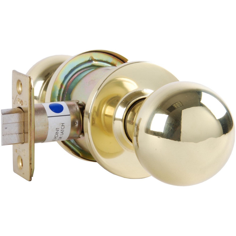 Knob Locksets; Type: Privacy; Key Type: Keyed Different; Material: Metal; Finish/Coating: Bright Brass; Compatible Door Thickness: 1-3/8" to 1-3/4"; Backset: 2.375; Lockset Grade: Grade 2