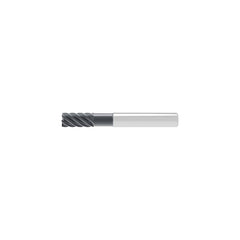 Corner Chamfer End Mill: 6.00 mm Dia, 13.00 mm LOC, 6 Flute, 0.12 mm Chamfer Width, Solid Carbide