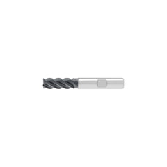 Corner Chamfer End Mill: 8.00 mm Dia, 19.00 mm LOC, 4 Flute, 0.12 mm Chamfer Width, Solid Carbide