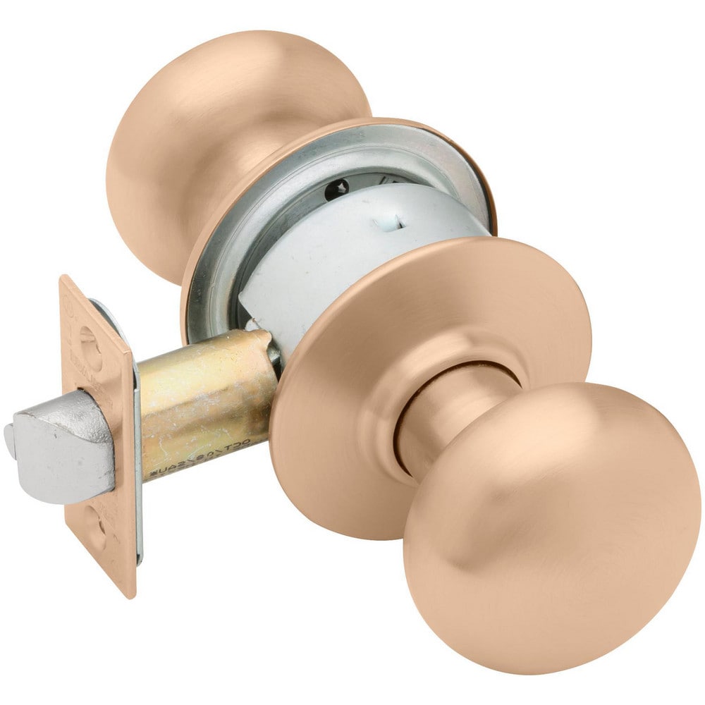 Knob Locksets; Type: Passage; Key Type: Keyed Different; Material: Metal; Finish/Coating: Satin Bronze; Compatible Door Thickness: 1-3/8" to 1-7/8"; Backset: 2.375; Lockset Grade: Grade 2