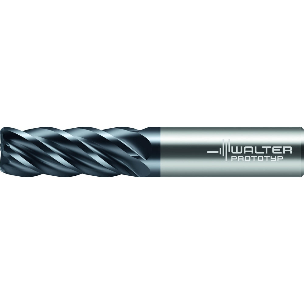 Corner Radius End Mill: 1/2" Dia, 1" LOC, 0.1200" Radius, 5 Flute, Solid Carbide