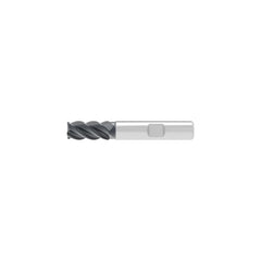 Corner Chamfer End Mill: 18.00 mm Dia, 27.00 mm LOC, 4 Flute, 0.20 mm Chamfer Width, Solid Carbide