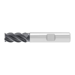 Corner Chamfer End Mill: 15.50 mm Dia, 24.00 mm LOC, 4 Flute, 0.20 mm Chamfer Width, Solid Carbide