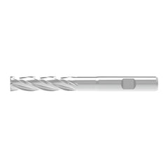 Corner Chamfer End Mill: 25.00 mm Dia, 75.00 mm LOC, 4 Flute, 0.25 mm Chamfer Width, Solid Carbide