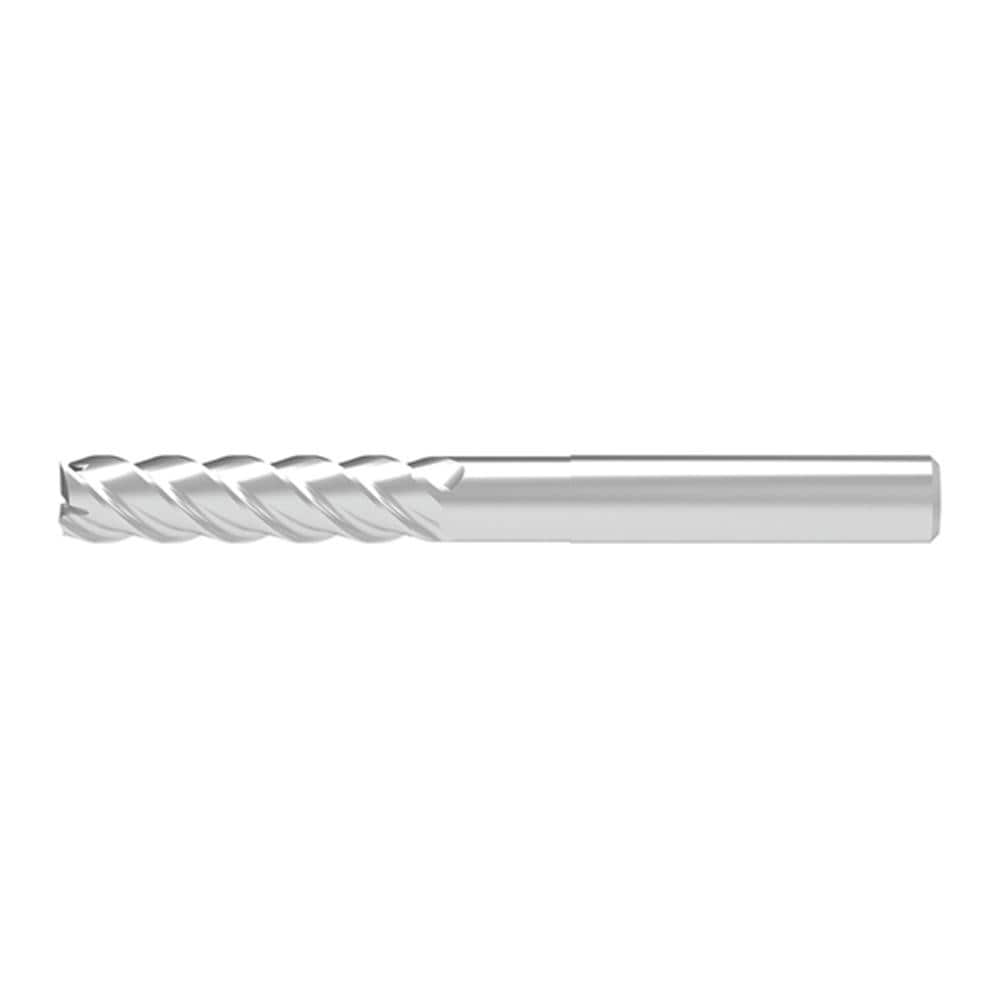 Corner Chamfer End Mill: 5.00 mm Dia, 25.00 mm LOC, 4 Flute, 0.06 mm Chamfer Width, Solid Carbide