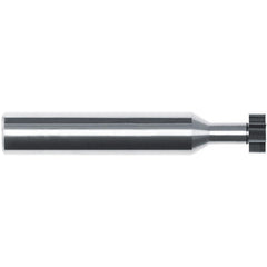 Woodruff Keyseat Cutter: 3/32" Cut Dia, 1/16" Cut Width, 1/8" Shank Dia, Straight Tooth