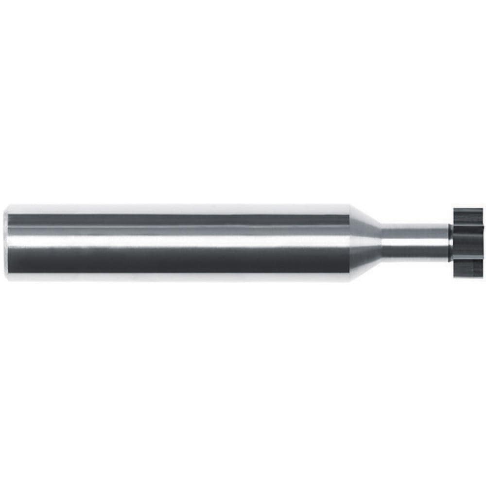 Woodruff Keyseat Cutter: 1/8" Cut Dia, 1/16" Cut Width, 1/8" Shank Dia, Straight Tooth