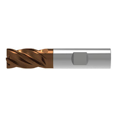 Corner Chamfer End Mill: 20.00 mm Dia, 26.00 mm LOC, 4 Flute, 0.60 mm Chamfer Width, Solid Carbide