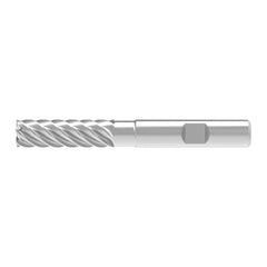 Corner Chamfer End Mill: 16.00 mm Dia, 65.00 mm LOC, 8 Flute, 0.06 mm Chamfer Width, Solid Carbide