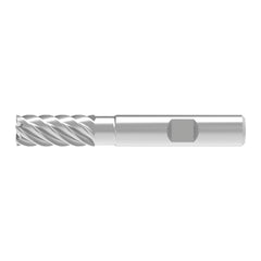 Corner Chamfer End Mill: 25.00 mm Dia, 55.00 mm LOC, 8 Flute, 0.08 mm Chamfer Width, Solid Carbide