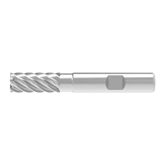 Corner Chamfer End Mill: 12.00 mm Dia, 28.00 mm LOC, 6 Flute, 0.05 mm Chamfer Width, Solid Carbide