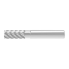 Corner Chamfer End Mill: 16.00 mm Dia, 35.00 mm LOC, 8 Flute, 0.06 mm Chamfer Width, Solid Carbide