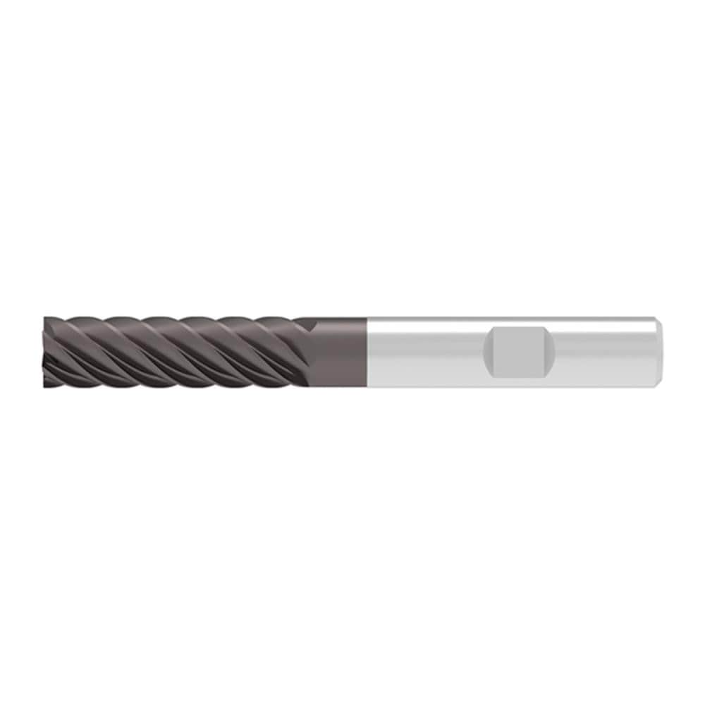 Corner Chamfer End Mill: 25.00 mm Dia, 75.00 mm LOC, 8 Flute, 0.08 mm Chamfer Width, Solid Carbide