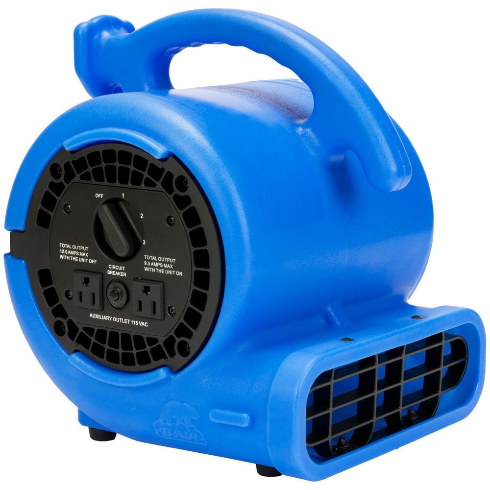 Carpet & Floor Dryers; Application: Air Mover; Horsepower: 1/5; Airflow Direction: Horizontal; Maximum Air Flow: 800 CFM; Color: Blue; Number Of Speeds: 3