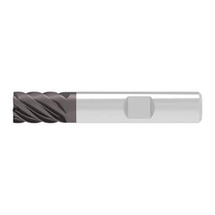 Corner Chamfer End Mill: 16.00 mm Dia, 20.00 mm LOC, 6 Flute, 0.06 mm Chamfer Width, Solid Carbide