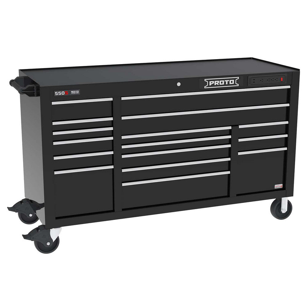 Steel Tool Roller Cabinet: 67" Wide, 41" High, 25-1/4" Deep, 16 Drawer