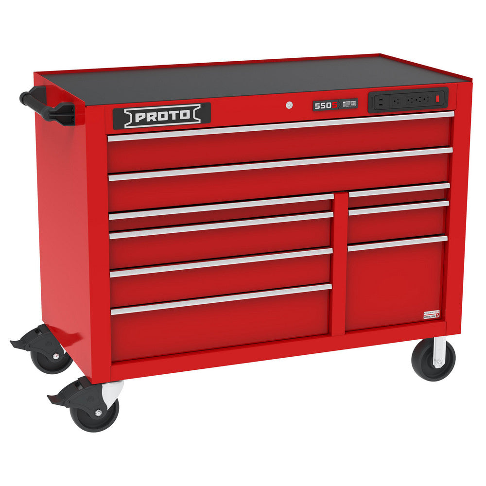 Steel Tool Roller Cabinet: 50" Wide, 41" High, 25-1/4" Deep, 9 Drawer