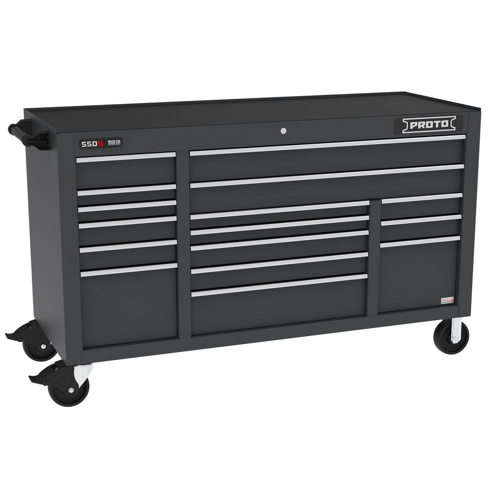 Steel Tool Roller Cabinet: 67" Wide, 41" High, 25-1/4" Deep, 16 Drawer