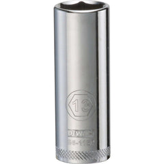 Deep  Hand Socket: 1/4" Drive, 13.00 mm Socket, 6-Point