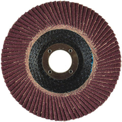 Flap Disc:  4-1/2" Dia, 7/8" Hole, 60 Grit, Aluminum Oxide, Type 27