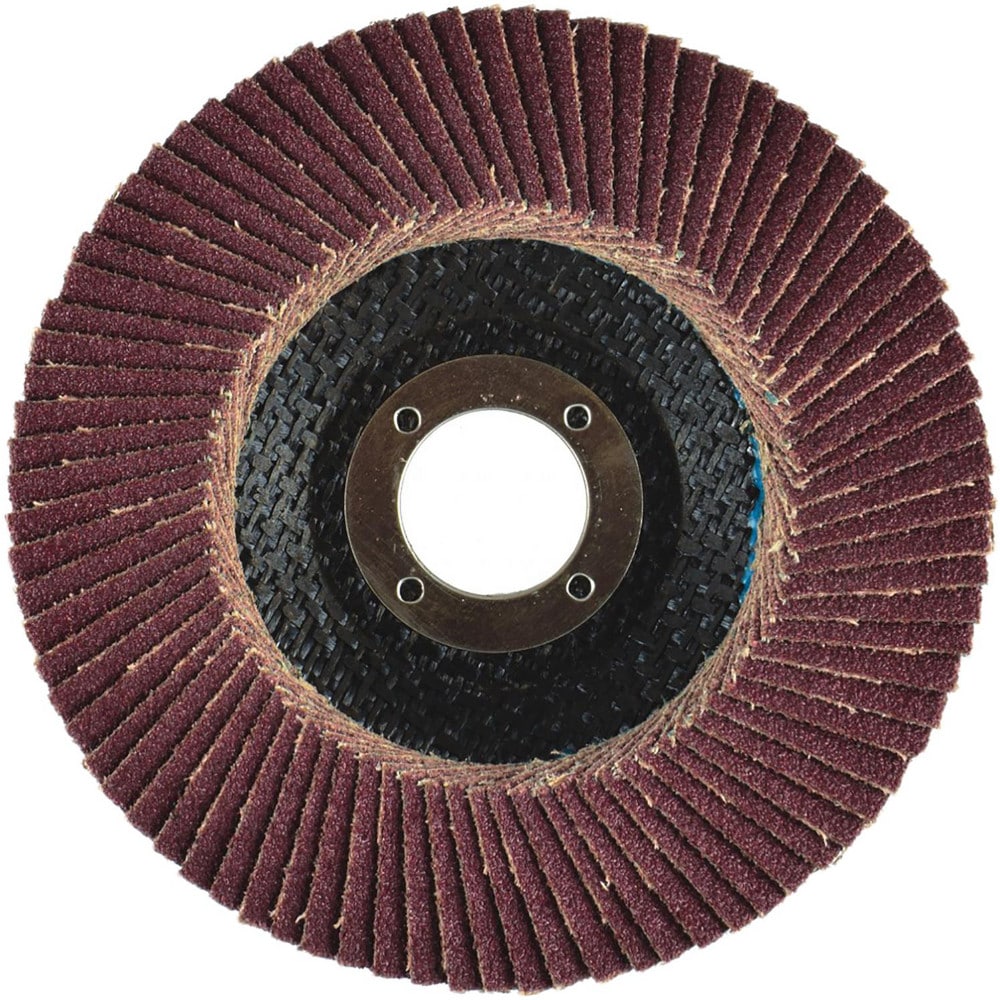 Flap Disc:  6" Dia, 7/8" Hole, 60 Grit, Aluminum Oxide, Type 29