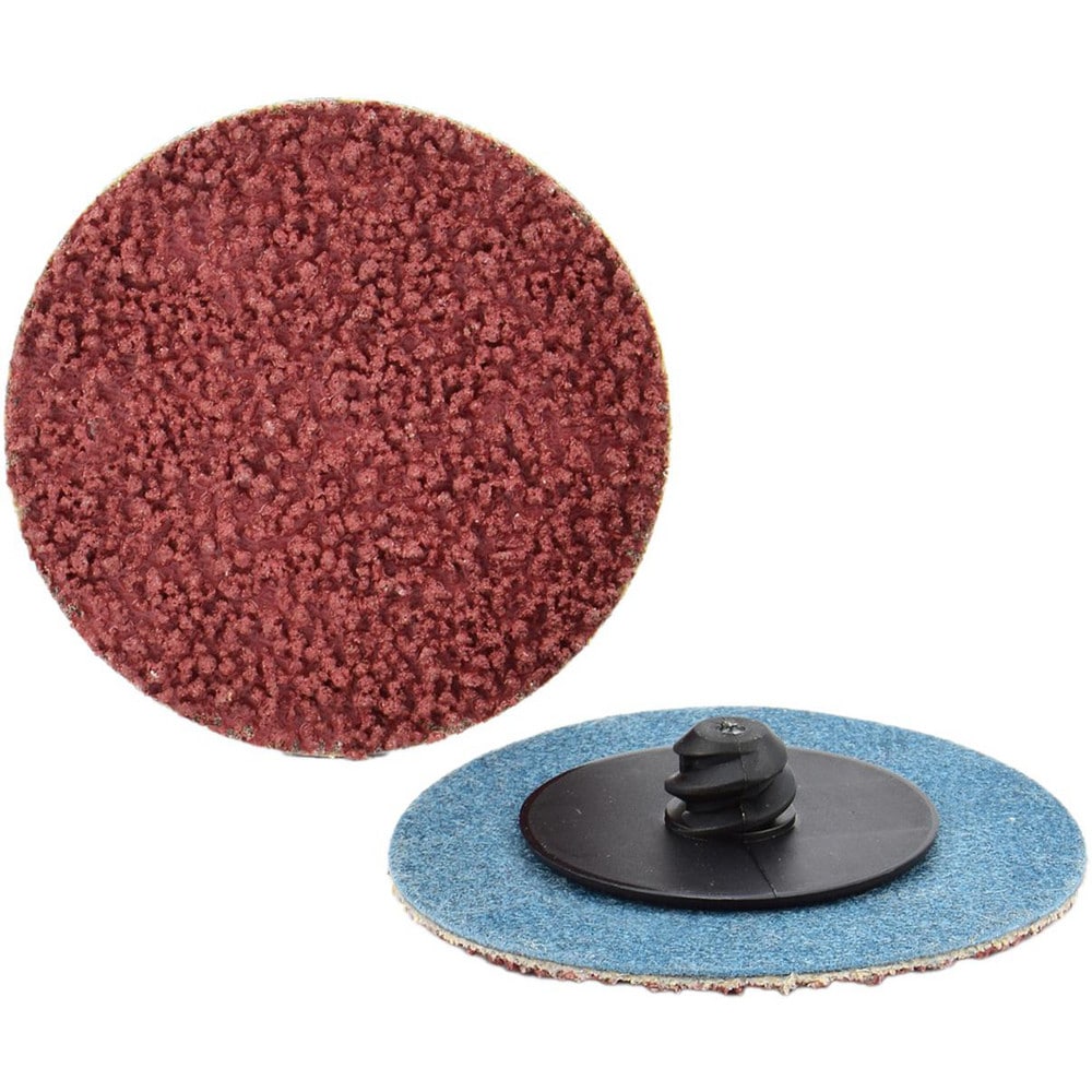 Quick-Change Disc: Type R, 3" Dia, 240 Grit, Aluminum Oxide, Coated