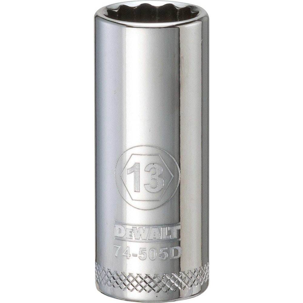 Deep  Hand Socket: 3/8" Drive, 13.00 mm Socket, 12-Point