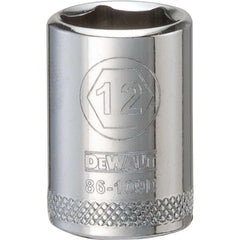 Standard  Hand Socket: 1/4" Drive, 12.00 mm Socket, 6-Point