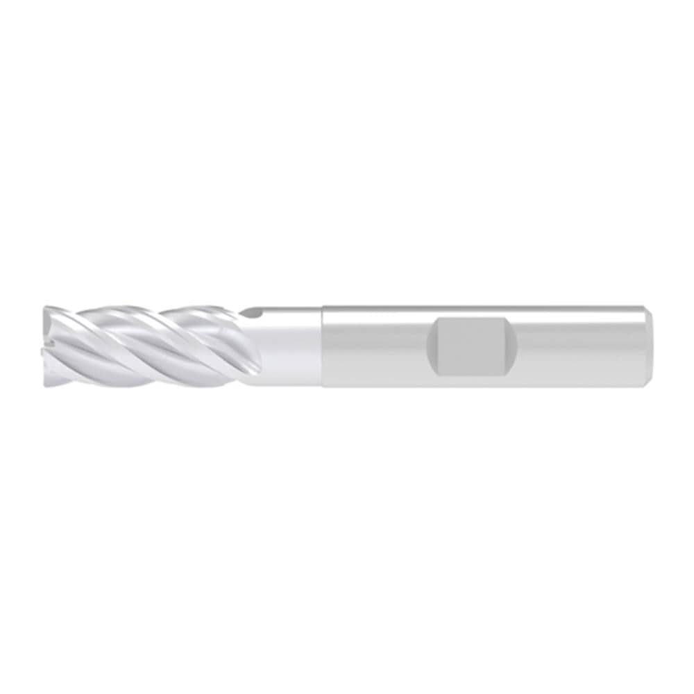 Corner Chamfer End Mill: 10.00 mm Dia, 22.00 mm LOC, 4 Flute, 0.20 mm Chamfer Width, Solid Carbide