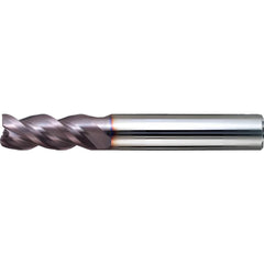 Square End Mill: 1/16" Dia, 1/8" LOC, 3 Flute, Solid Carbide