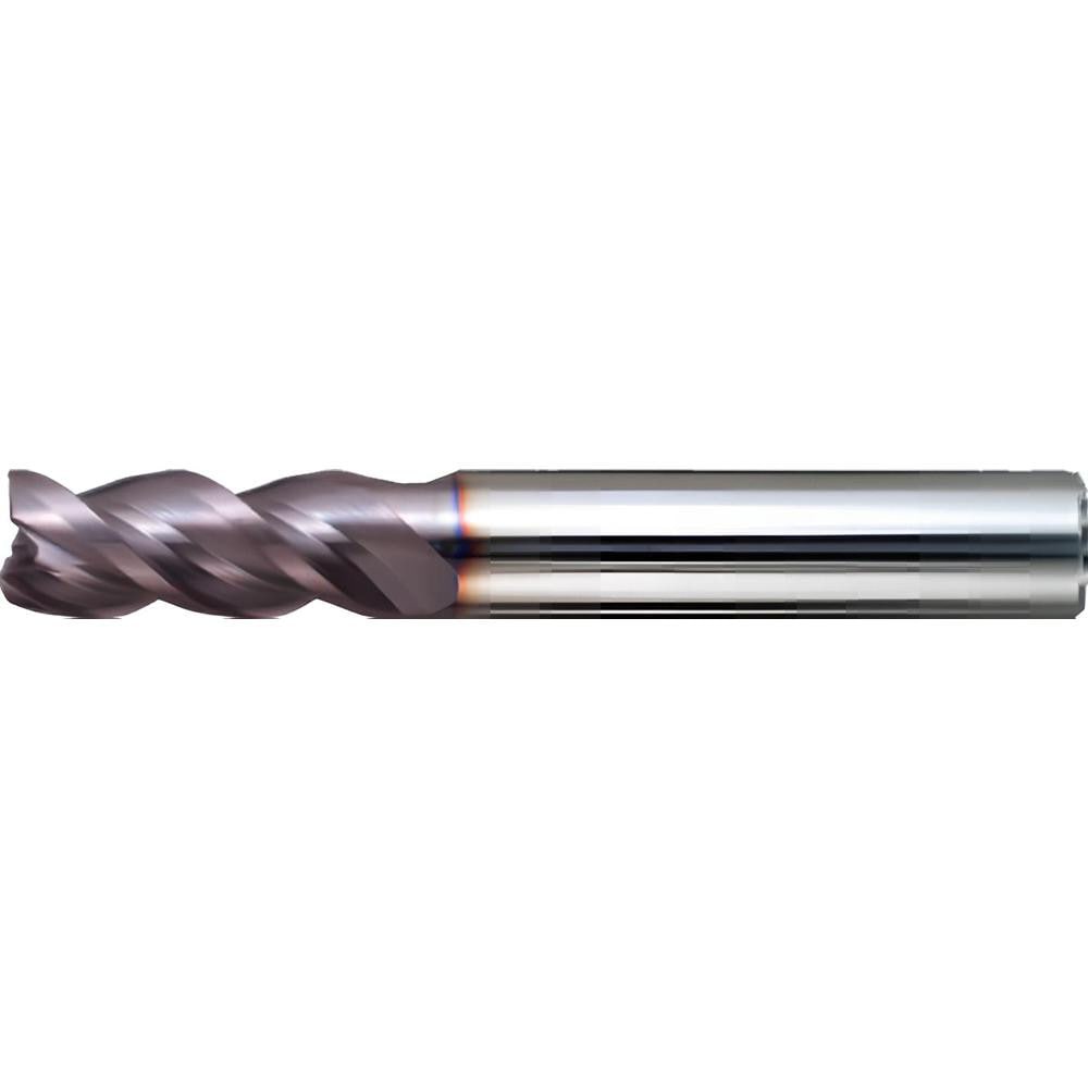 Square End Mill: 1/8" Dia, 5/16" LOC, 3 Flute, Solid Carbide