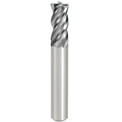 Square End Mill: 10.00 mm Dia, 22.00 mm LOC, 4 Flute, Solid Carbide