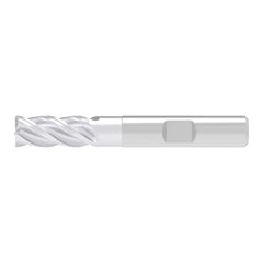 Corner Chamfer End Mill: 4.00 mm Dia, 8.50 mm LOC, 4 Flute, 0.10 mm Chamfer Width, Solid Carbide