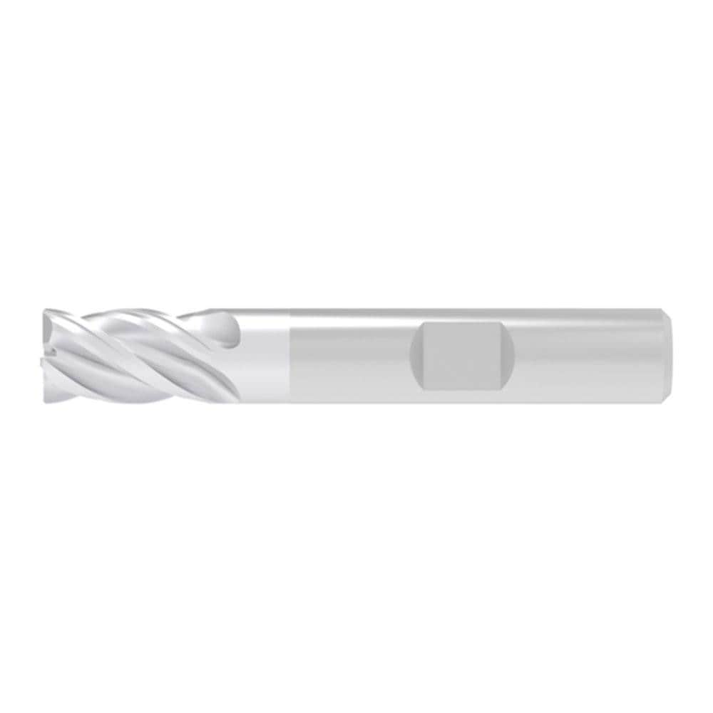 Corner Chamfer End Mill: 17.00 mm Dia, 22.00 mm LOC, 4 Flute, 0.30 mm Chamfer Width, Solid Carbide