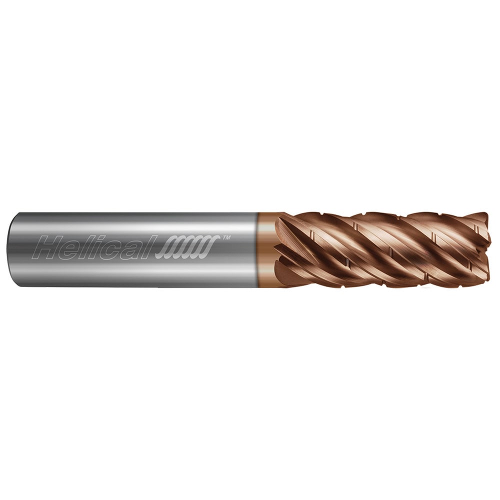 Corner Radius End Mill: 1" Dia, 1-1/4" LOC, 0.0300" Radius, 5 Flute, Solid Carbide