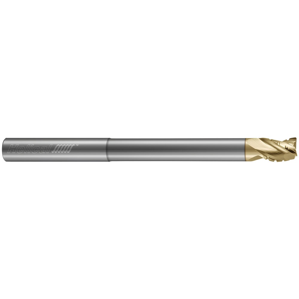 Corner Radius End Mill: 3/8" Dia, 1/2" LOC, 0.0150" Radius, 3 Flute, Solid Carbide