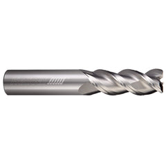 Corner Radius End Mill: 1" Dia, 3-1/4" LOC, 0.0300" Radius, 3 Flute, Solid Carbide