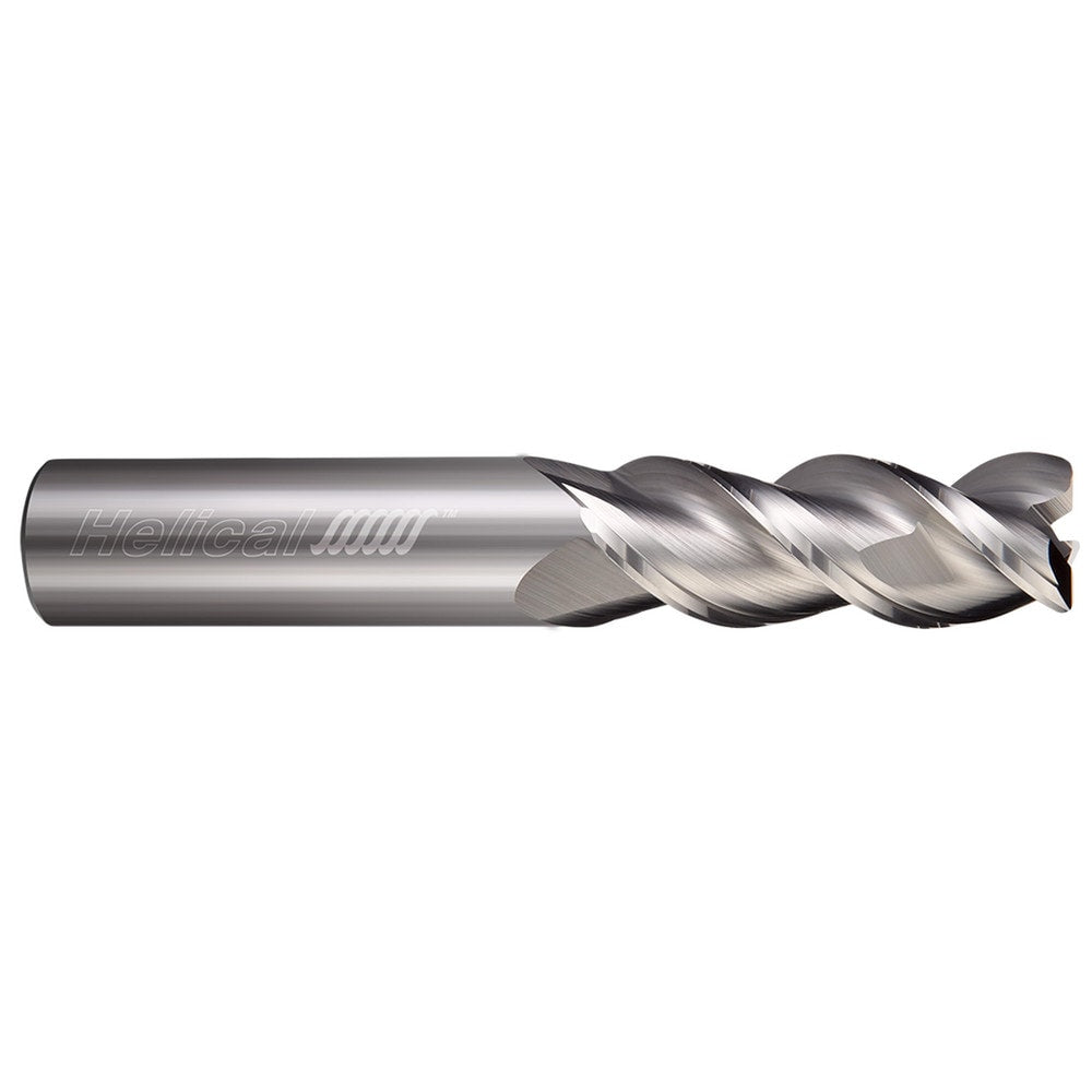 Corner Radius End Mill: 3/8" Dia, 3/4" LOC, 0.0600" Radius, 3 Flute, Solid Carbide