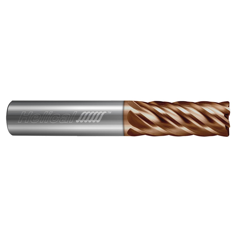 Corner Radius End Mill: 3/4" Dia, 3-1/4" LOC, 0.1250" Radius, 6 Flute, Solid Carbide