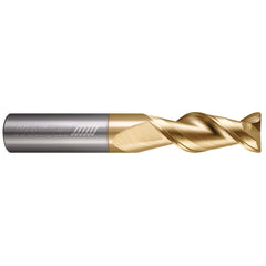 Corner Radius End Mill: 1/4" Dia, 3/8" LOC, 0.0300" Radius, 2 Flute, Solid Carbide