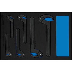 Spanner Wrenches & Sets; Set Type: Adjustable Pin Spanner Wrench Set; Container Type: Foam; Wrench Material: Steel