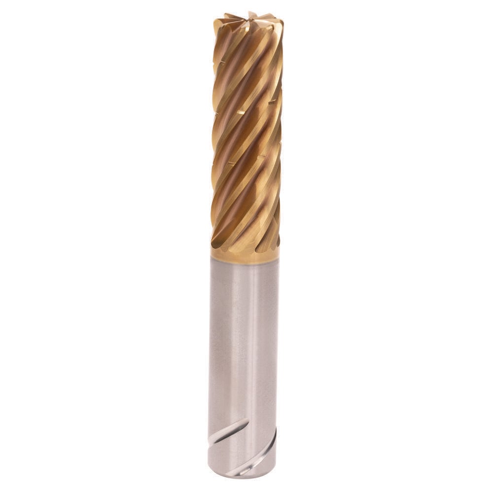 Corner Radius End Mill: 1" Dia, 3-1/4" LOC, 0.77 mm Radius, 8 Flute, Solid Carbide