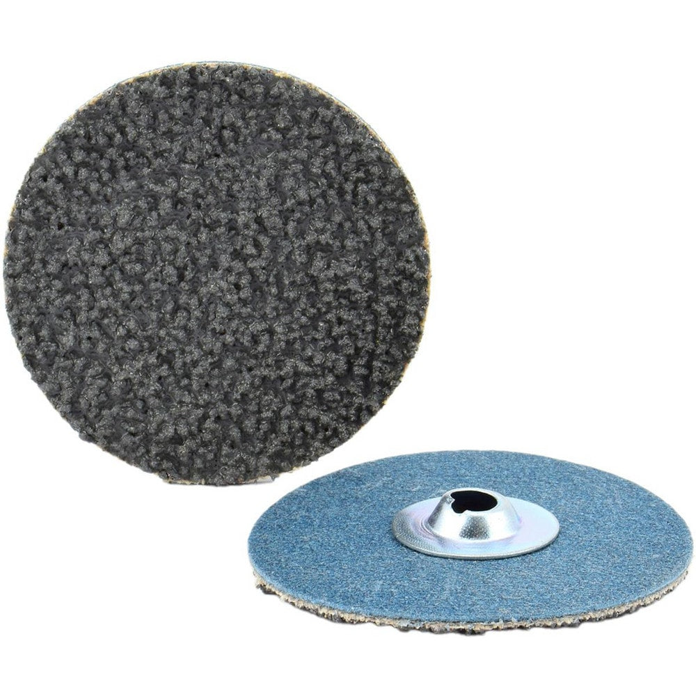 Quick-Change Disc: Type S, 3" Dia, 120 Grit, Silicon Carbide, Coated