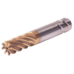 Roughing & Finishing End Mills; Mill Diameter (Fractional Inch): 1/2; Flute Type: Helical; Number Of Flutes: 8; End Mill Material: Solid Carbide; Length of Cut (Inch): 1; Coating/Finish: AlCrN