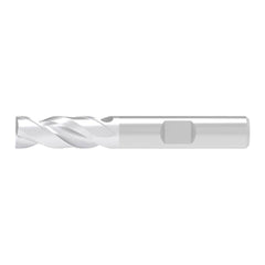 Corner Chamfer End Mill: 16.00 mm Dia, 32.00 mm LOC, 2 Flute, 0.10 mm Chamfer Width, Solid Carbide