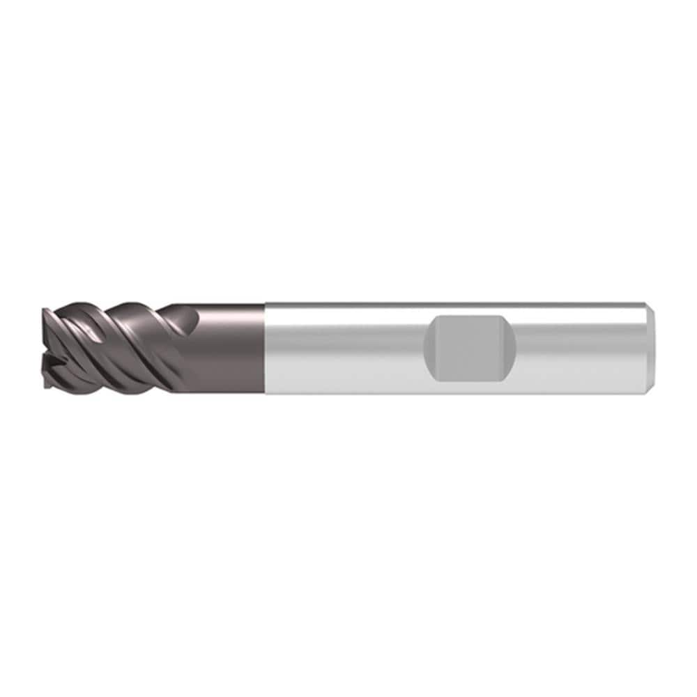 Corner Chamfer End Mill: 14.00 mm Dia, 18.00 mm LOC, 4 Flute, 0.15 mm Chamfer Width, Solid Carbide