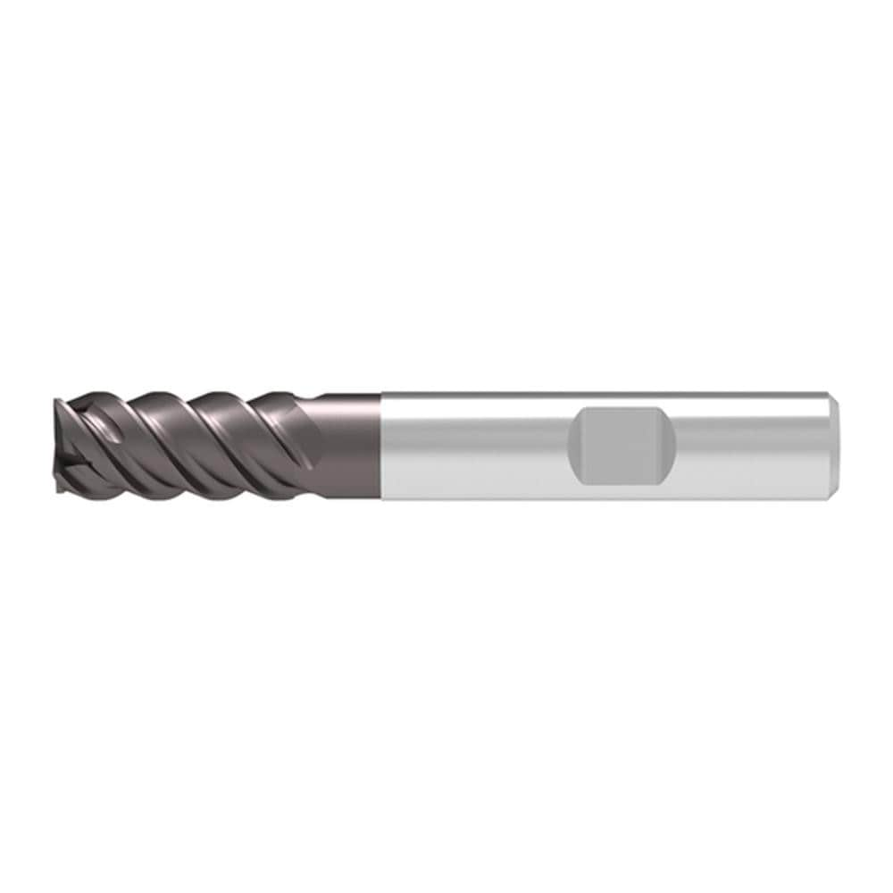 Corner Chamfer End Mill: 10.00 mm Dia, 22.00 mm LOC, 4 Flute, 0.15 mm Chamfer Width, Solid Carbide