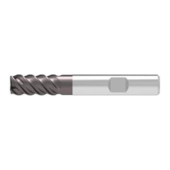 Corner Chamfer End Mill: 8.00 mm Dia, 19.00 mm LOC, 4 Flute, 0.15 mm Chamfer Width, Solid Carbide